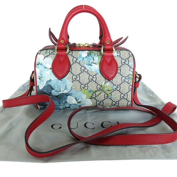 GUCCI Red Leather Shoulder Bag - Picture 1 of 5